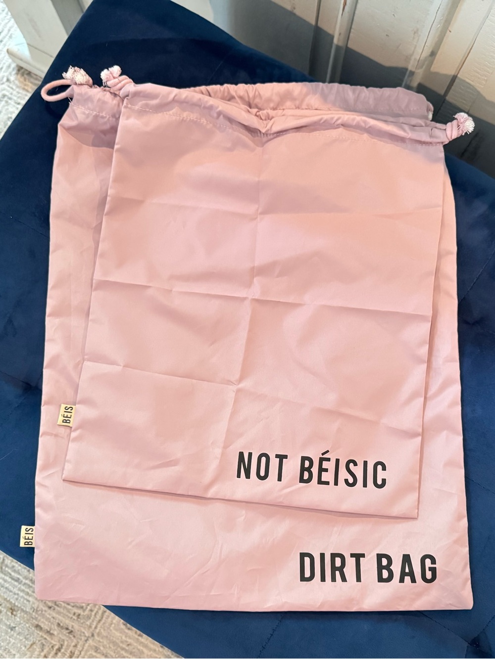 BÉIS Drawstring Laundry Bags - Pink